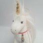 Douglas Unicorn Pony Plush White Hair Gold Tinsel Feet Horn Star Dust Necklace