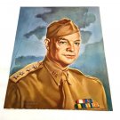 VTG 1944 WWII Era General Eisenhower Poster Litho Print Dwight Bettina Steinke