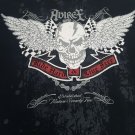 Avirex Men's Tee T-Shirt Skull Wings Rhinestones Ride Hard Live Free XXL Black