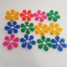 Lot of 12 Six Sided Flower Shape Connecting Toys Building Blocks Educational