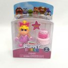 Disney Juniors Muppet Babies Miss Piggy Poseable Figure W/ Birthday Cake