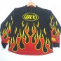 MX MOTOCROSS Flames Black Red Yellow Jersey Shirt Boys / Youth Large 14-16