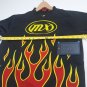 MX MOTOCROSS Flames Black Red Yellow Jersey Shirt Boys / Youth Large 14-16