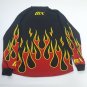 MX MOTOCROSS Flames Black Red Yellow Jersey Shirt Boys / Youth Large 14-16