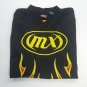 MX MOTOCROSS Flames Black Red Yellow Jersey Shirt Boys / Youth Large 14-16