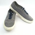 Old Navy Men's Canvas Athletic Boat Shoes Denim Chambray Lace Up Size 9 Gray