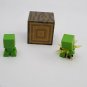 Minecraft Grass & End Stone Series Mini Figures Creepers Exploding + Wood Cube