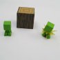 Minecraft Grass & End Stone Series Mini Figures Creepers Exploding + Wood Cube