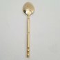 Switzerland Edelweiss Enamel Gold Colored Collectors Spoon White Floral Pattern