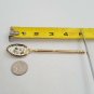 Switzerland Edelweiss Enamel Gold Colored Collectors Spoon White Floral Pattern