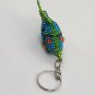 Blue Intricate Handmade Beaded Fish Keychain