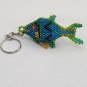 Blue Intricate Handmade Beaded Fish Keychain