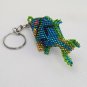 Blue Intricate Handmade Beaded Fish Keychain
