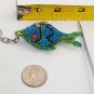 Blue Intricate Handmade Beaded Fish Keychain