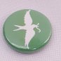Button Pin Art Pin Dove Olive Branch Silhouette Peace Anti-War War Protest