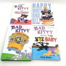 Lot Of 4 Nick Bruel Bad Kitty Books Uncle Murray Baby School Daze Birthday HC PB
