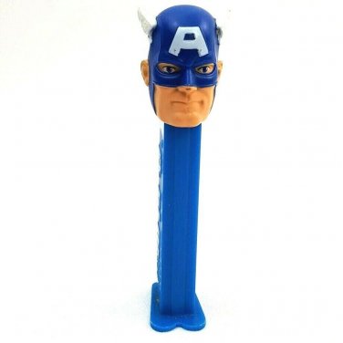Retired 2011 Marvel Comic Avengers Captain America Blue Pez Candy Dispenser
