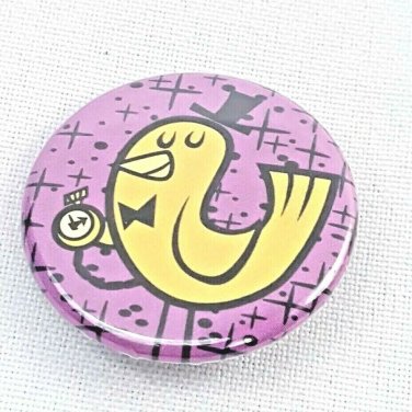 Button Pin Art Pin Bird Top had Pocket Watch Bow Tie Park La Fun 2008