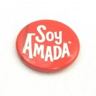 Pinback Button Pin Soy Amada Helzberg Foundation I Am Loved In Spanish Red