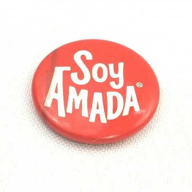 Pinback Button Pin Soy Amada Helzberg Foundation I Am Loved In Spanish Red