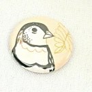 Button Pin Susie Ghahremani Art Bird Finch Sparrow Badgebomb 2010 BoyGirlParty