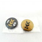 Lot Set of Two Chevron Stripes Button Art Pins F C  FC Military Style