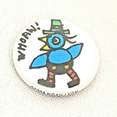Button Pin Noah Lyon Art Pin Blue Bird Pilgrim WHOAH! Badgebomb 2008