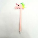 Rainbow Mane Shiny Horn Pink Unicorn Plush Black Ink Pen