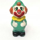 Vintage Plastic Clown Figure Baby Toy Cake Topper Made in Hong Kong 4"