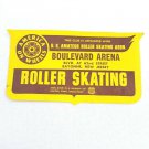 VTG 1930-50's Boulevard Arena Bayonne NJ Roller Skating Label America on Wheels