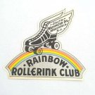 VTG 1930-50's Skating Label Rainbow Roller Rink Club Bergenfield NJ Winged Skate