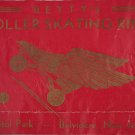Vintage 1930-50's Roller Skating Label Bettys Rink Belvidere NJ New Jersey Wings