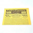 Vintage 1929 Pre-Crash Newsletter Field & Finance Hines CO September Denver