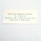 Vintage 1950's Roller Skating Flyer Label Waldorf MD Maryland Center