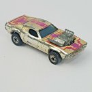 Vintage 1977 Hot Wheels BW Black Wall Rodger Dodger Gold Chrome Purple