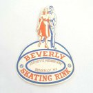 Vintage 1930-50's Roller Skating Rink Label Beverly New Jersey NJ