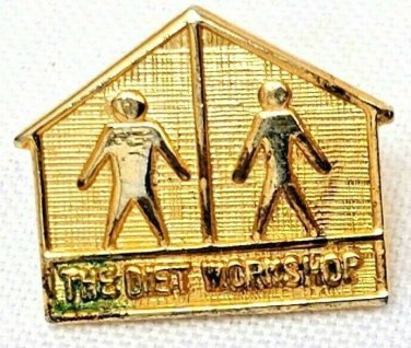 Vintage The Diet Workshop Weight Loss Program Award Lapel Pin Pinback Jewelry