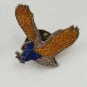 Vintage Diving Eagle Hawk Sparkle Glitter Pin Bird of Prey Lapel Hat Tie Brooch