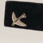 Barn Swallow Gliding Bird Silver Tone Stud Earrings