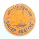 Vtg 1930-50's Roller Skating Label Hamids Million Dollar Pier Atlantic City NJ