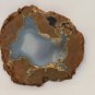 Polished Natural Thunder Egg Geode Slice Brown Blue Banded Agate
