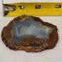 Polished Natural Thunder Egg Geode Slice Brown Blue Banded Agate