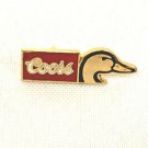 Vintage Coors Beer Ducks Unlimited Red Gold Advertisement Enamel Hat Lapel Pin