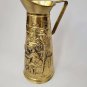 VTG Peerage Brass Embossed Colonial Pub Tavern Scene Pitcher Made In England