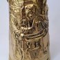 VTG Peerage Brass Embossed Colonial Pub Tavern Scene Pitcher Made In England