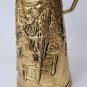 VTG Peerage Brass Embossed Colonial Pub Tavern Scene Pitcher Made In England
