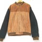 Junction West 100% Leather Bomber Jacket Brown Zip Up Coat Mens XXL EUC