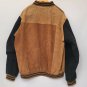Junction West 100% Leather Bomber Jacket Brown Zip Up Coat Mens XXL EUC