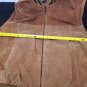 Junction West 100% Leather Bomber Jacket Brown Zip Up Coat Mens XXL EUC