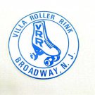 Vintage 1970-1980's Villa Roller Skating Rink Label Broadway New Jersey NJ VRR